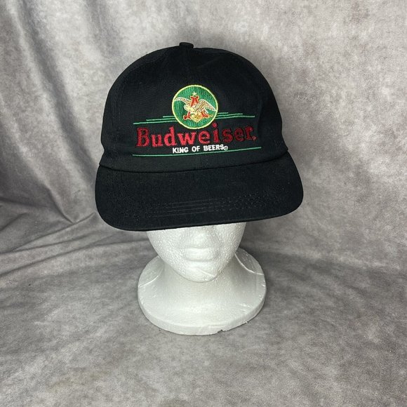Vintage Budweiser King of Beers Snapback Hat Cap Beer Made In